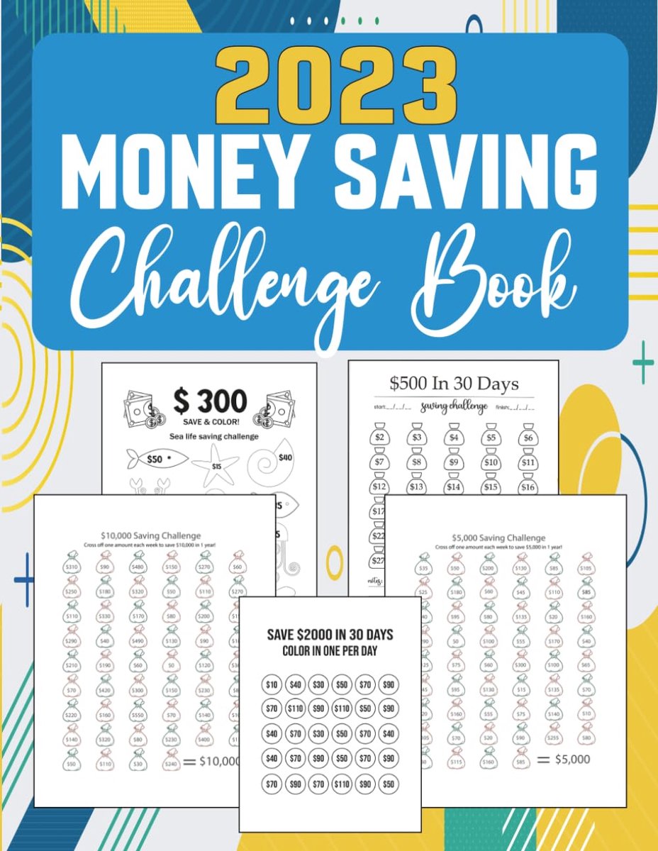 2023 Money Savings Challenges Book: Easy Cash Budget Saving Challenge Planner - Low Income Saving Challenges - ShopVlot