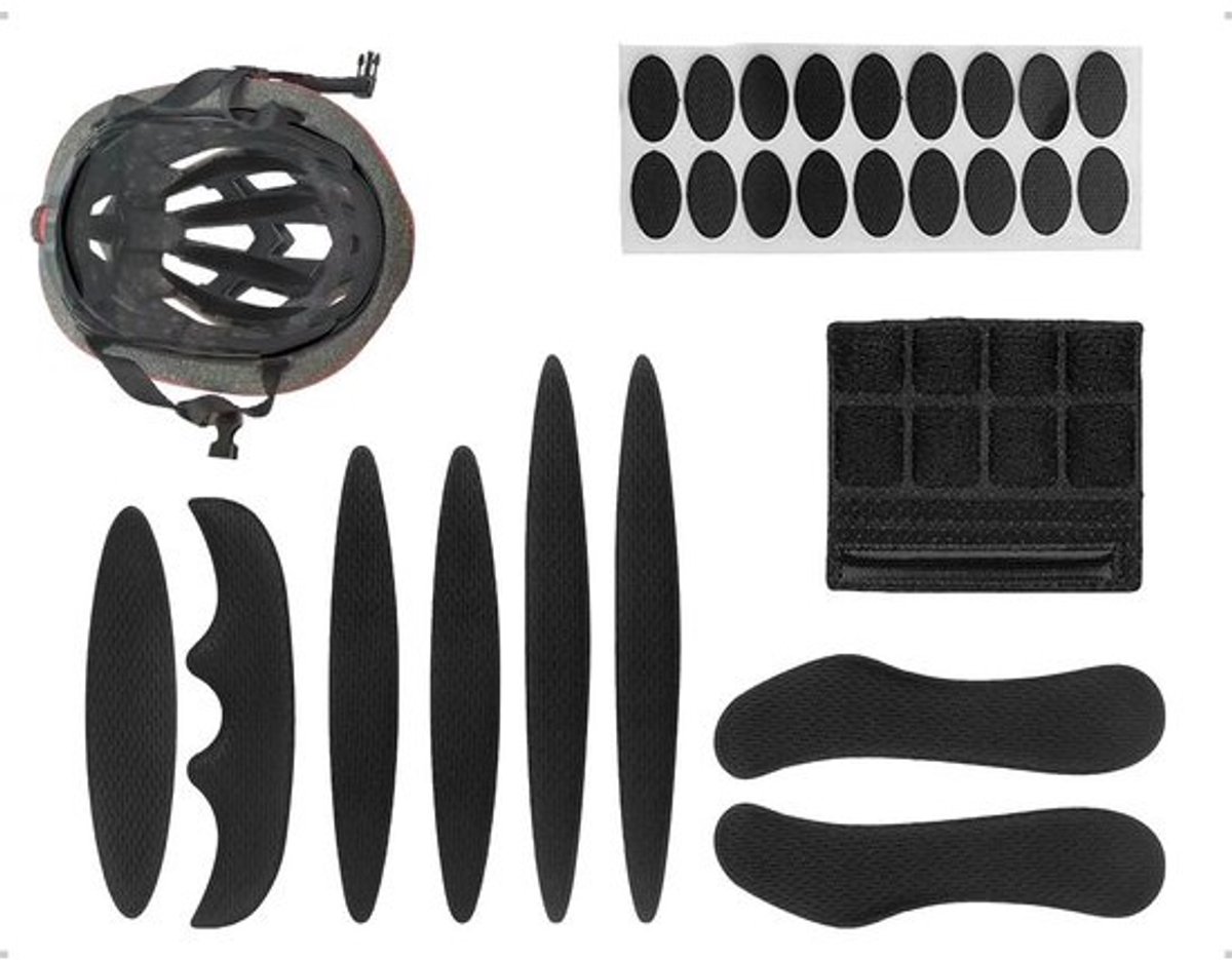 Fietshelm Kussentjes - Vulling Helm - Helm Comfort Verbeteren - Universele Pasvorm - 24 Stuks - Zwart