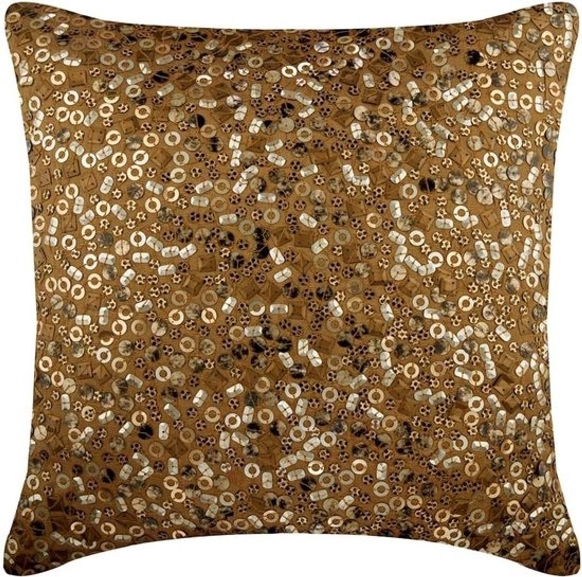 Decoratieve Sierkussens - Kussenhoes - Woonkamer Decoratie - 100% Handgemaakt - 35 x 35 cm - Goud