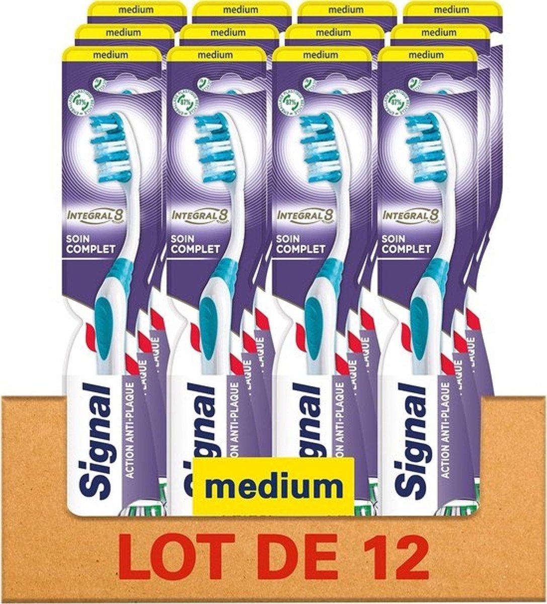 Tandenborstel Medium x12 voor Grondige Mondhygiëne, Recyclebaar (12 stuks)