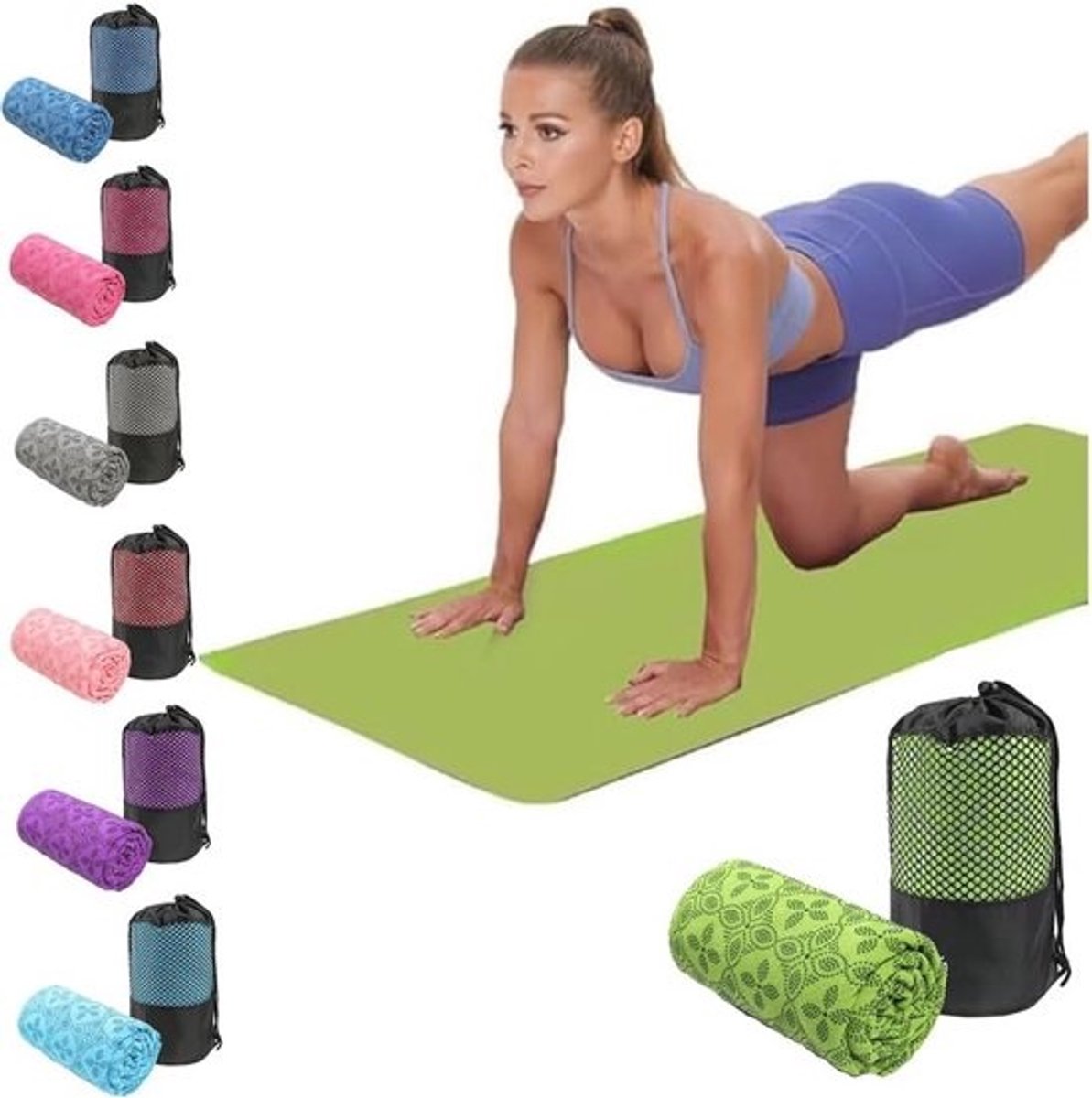 Antislip Yogahanddoek voor Yogamat - Sneldrogend en Zweetabsorberend