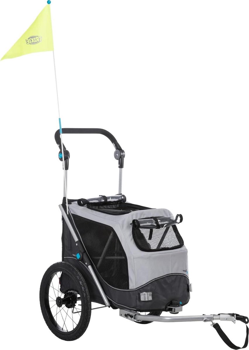 Fietskar Hond - Hondenkar Aanhanger - Actieve Uitjes - Snel Opvouwbaar - Maat S - Zwart