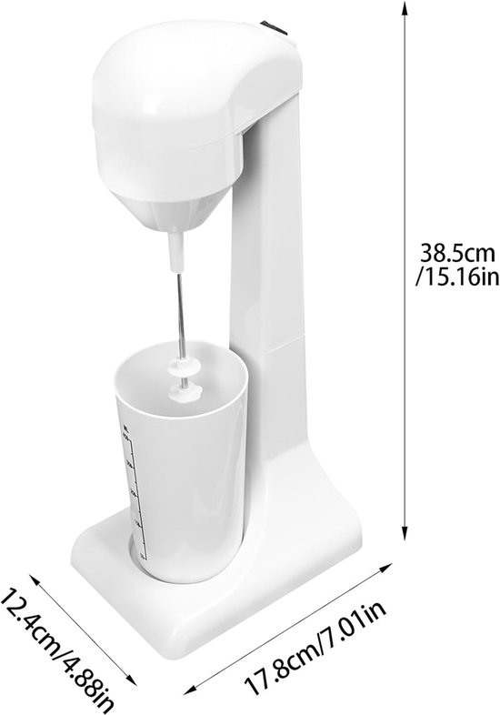 Drankmixer - Smoothie maker - Dranken bereiden - Twee snelheden - 500 ml beker - Wit — afbeelding 5