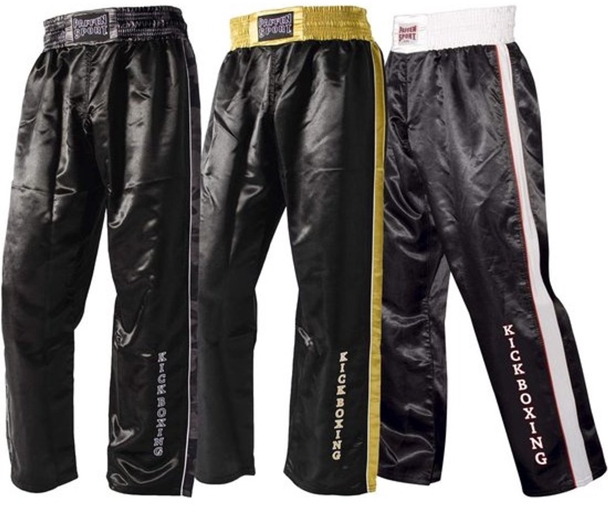 Kickboksp pantalons voor competitie en training met zijlook