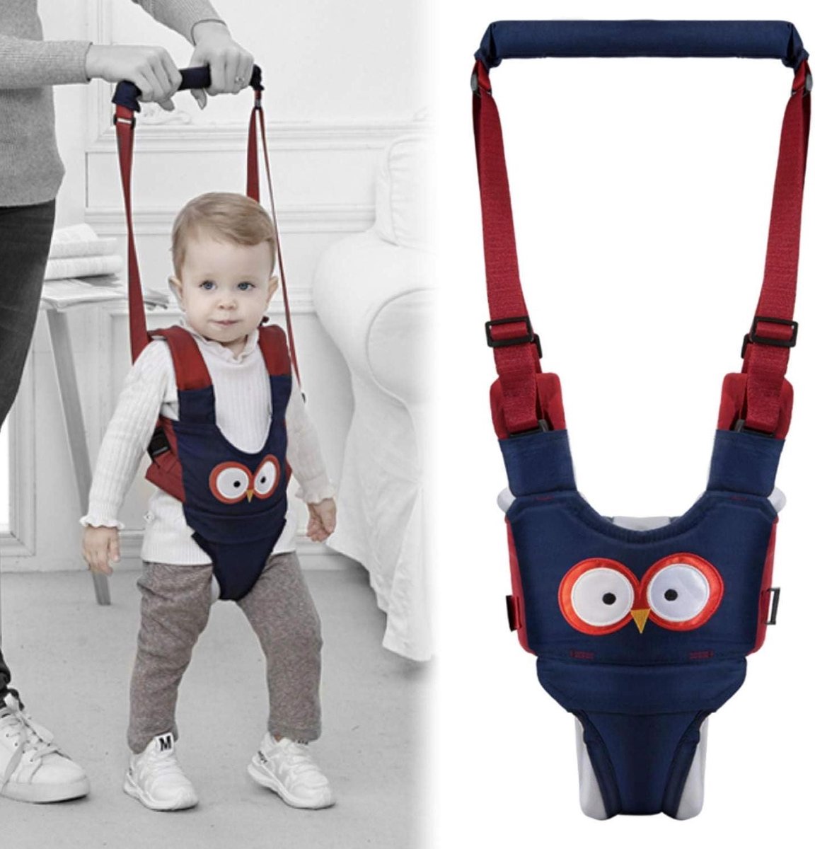 Baby Walker - Loopstoeltje Baby - Leren Lopen - Verstelbaar Harnas - 5-20 kg - Bruine Beer