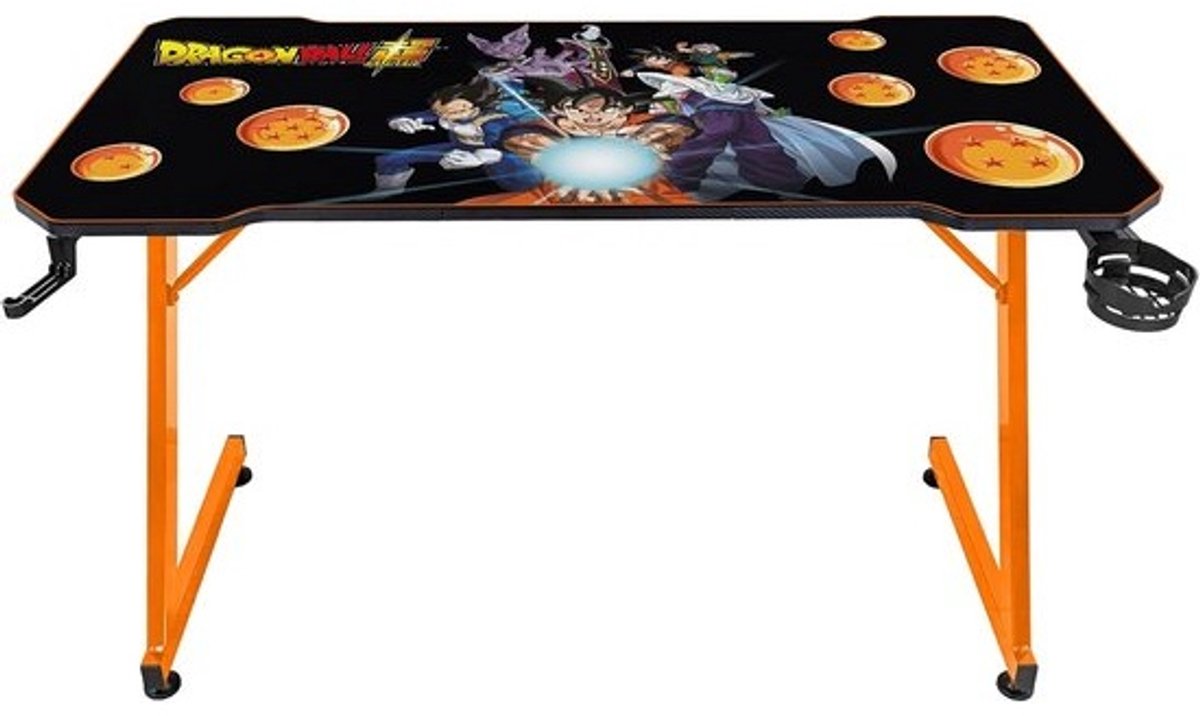 Ergonomisch Gaming Bureau met XXL Muismat - Carbon Afwerking - Zwart/Oranje