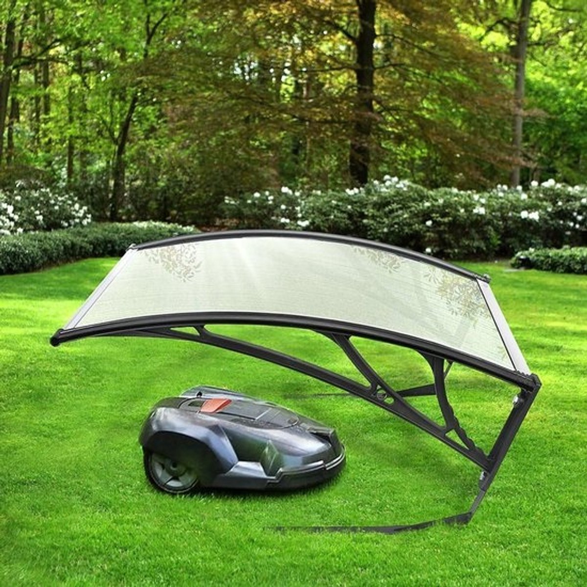 Robuuste Overkapping voor Robotmaaiers en Tuinmachines