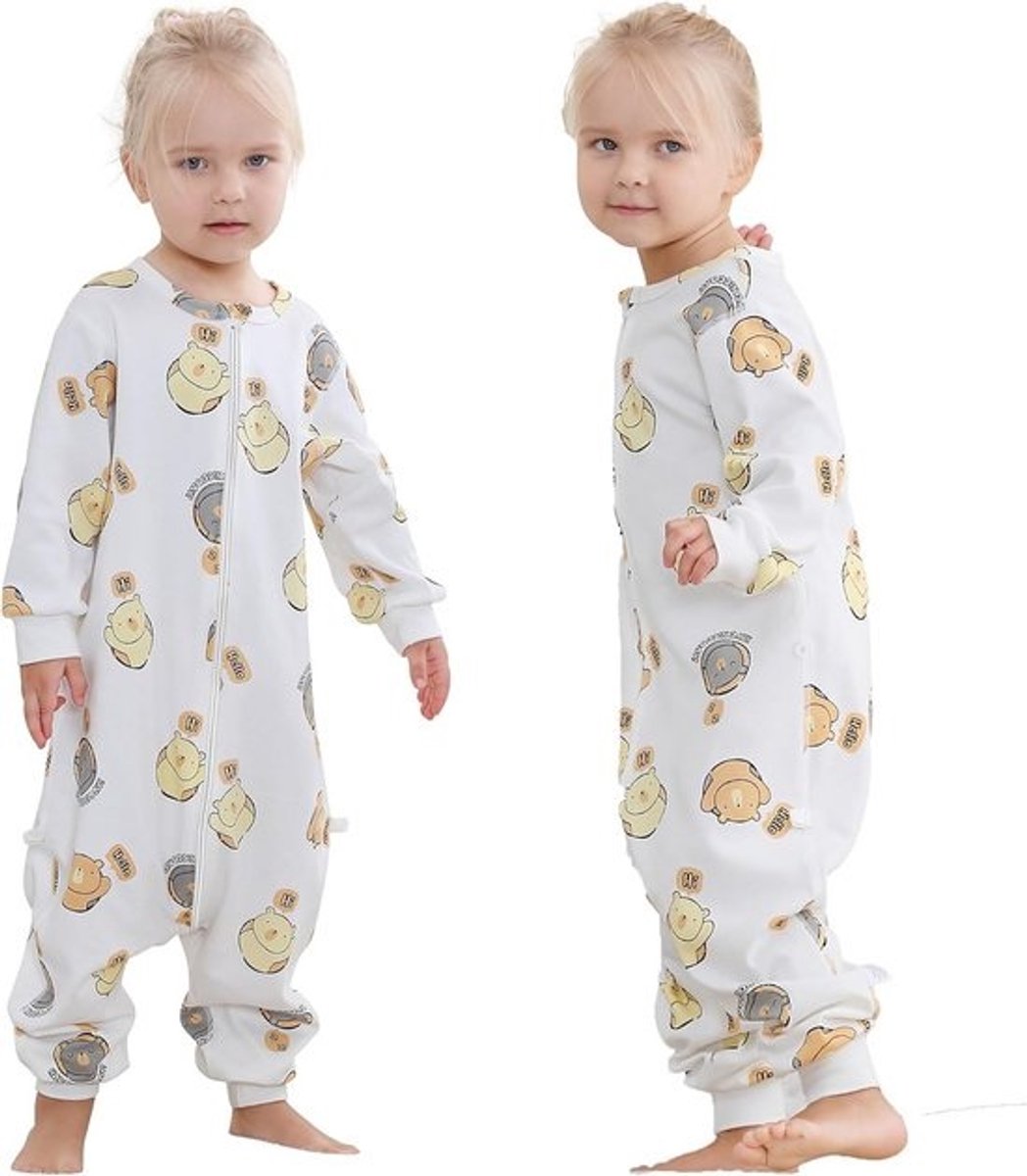 Zomerslaapzak voor baby's met pijpen - Superzacht katoen en lange mouwen voor 1-6 jaar