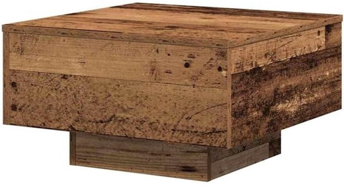 Koffietafel Hout - Salontafel Woonkamer - Decoratie Plaatsen - Textuur Driedimensionaal Oppervlak - 55 x 55 x 31 cm