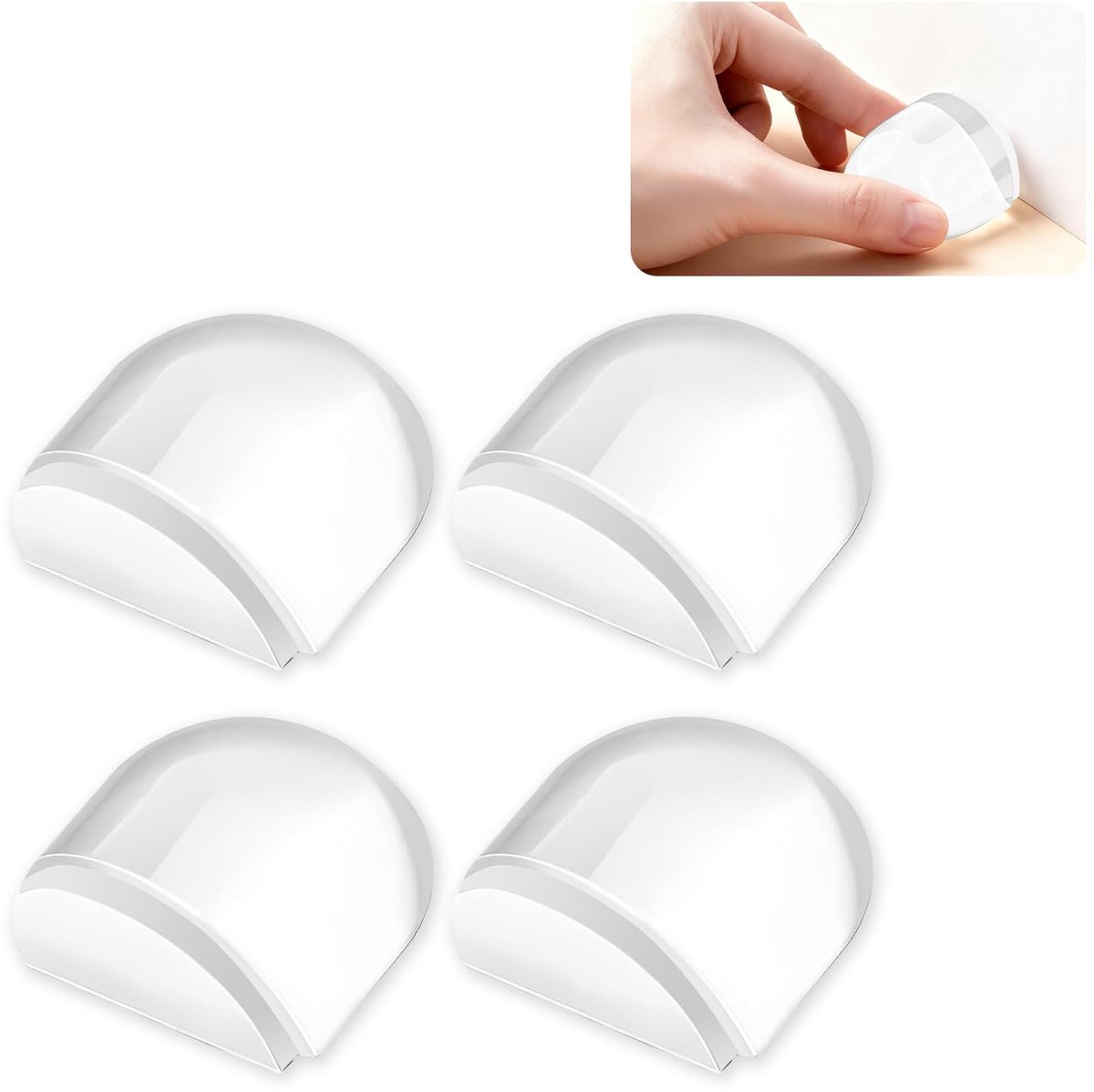 4 Stuks Deurstopper - Zelfklevend Transparant Antislip - Voor Vloer en Muur - Beschermt Meubels en Wanden