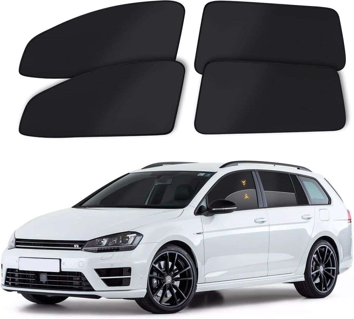 Auto zonwering - Magnetisch - Voor Golf 7 Variant 2013-2021 - 4 stuks