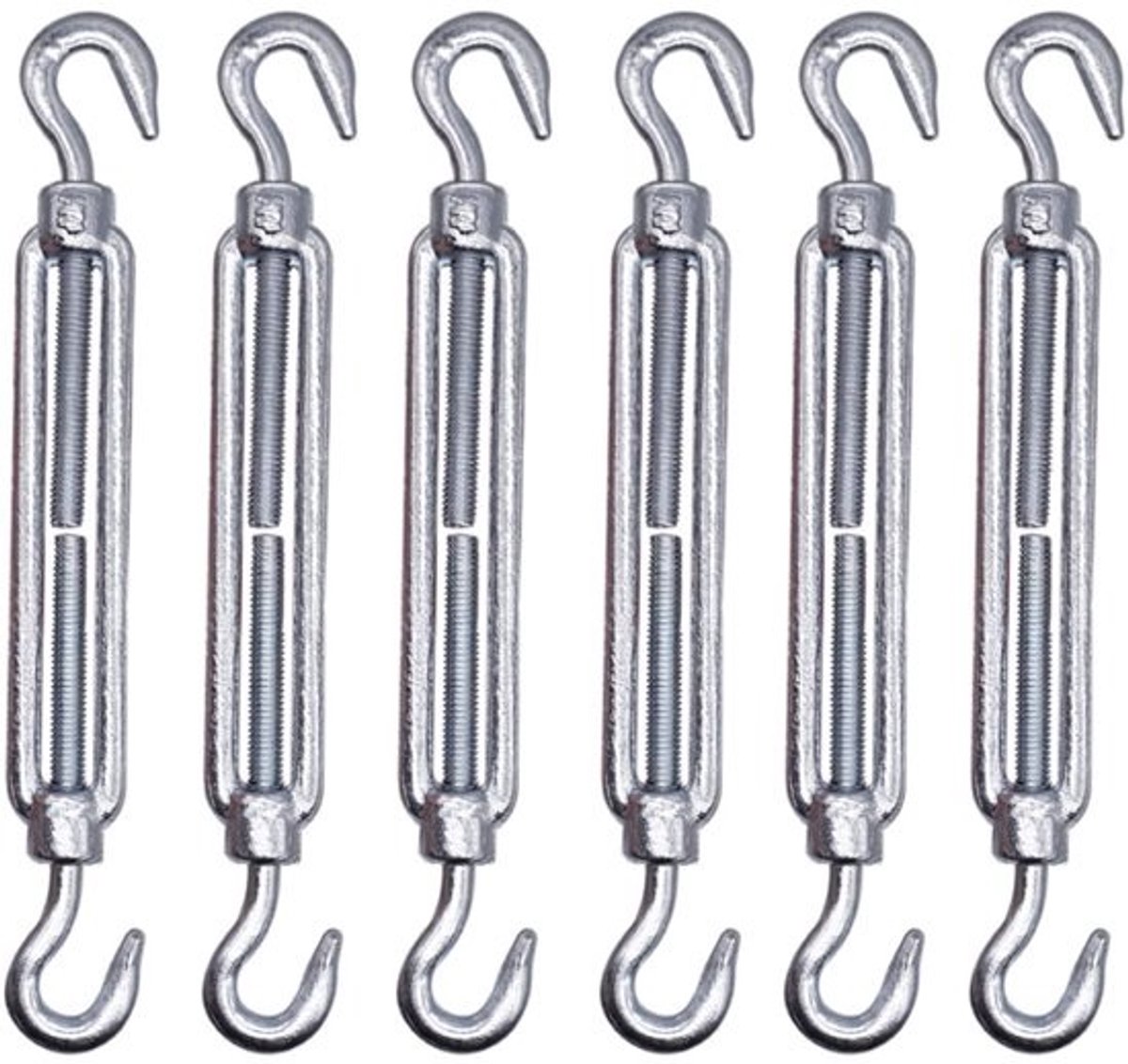 6 Stuks Spanband Set M8 Verstelbare Kabelspanner Haak Haak