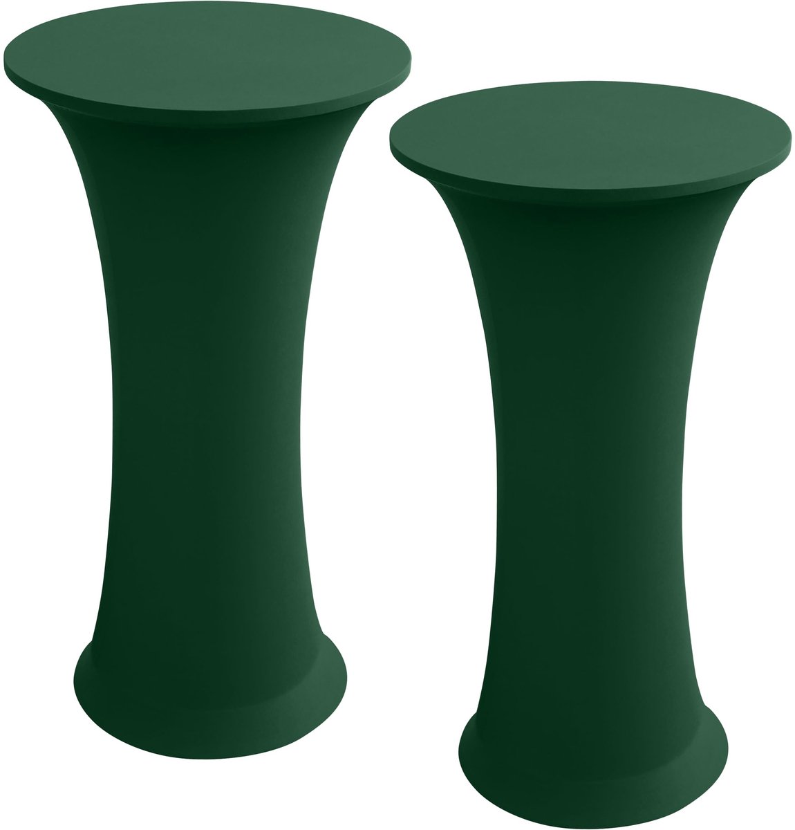 Statafelhoes - Stretch - Rond - Donkergroen, Set van 2, Ø 80-85 cm