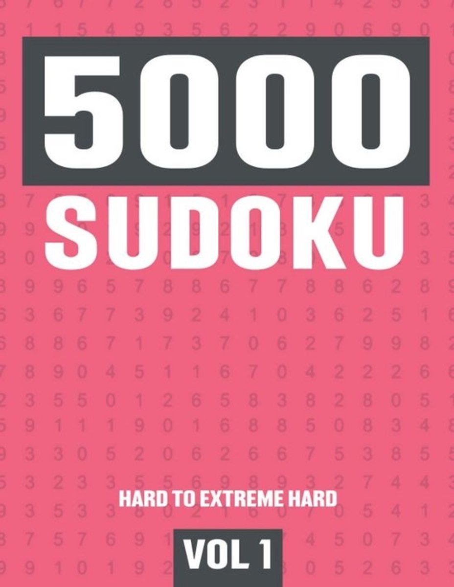 5000 Sudoku Puzzelboek - Moeilijk tot Extreem Moeilijk - Groot Formaat