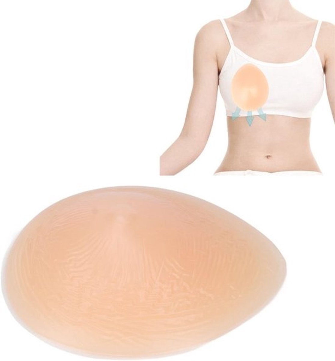 Siliconen Borstprothese Druppelvorm Zelfklevend Transgender Mastectomie Cosplay 250g