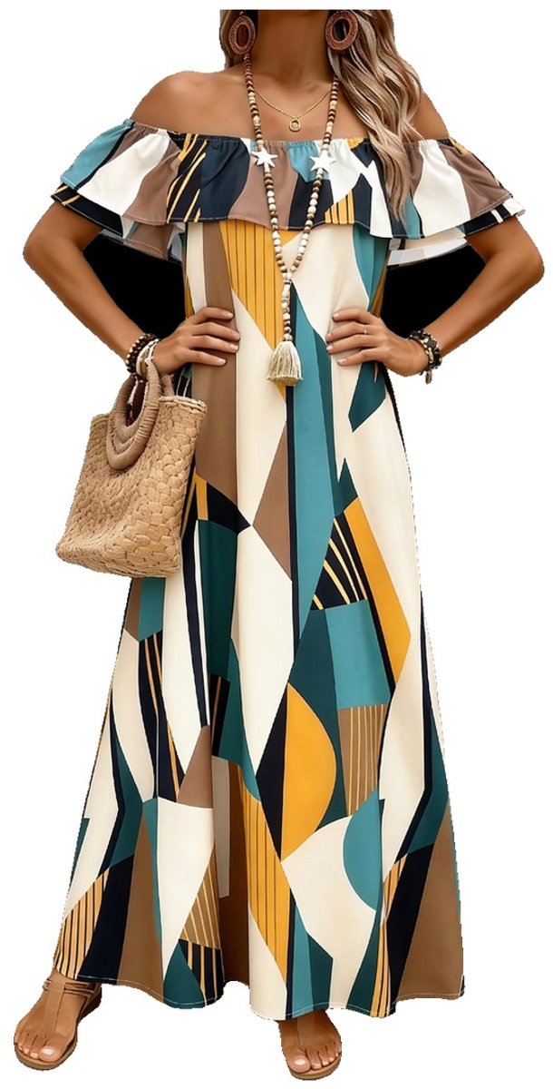 Currero Open Rug Jurk Backless Body Jurk Shirt Jurken Open Back Dress Polychroom