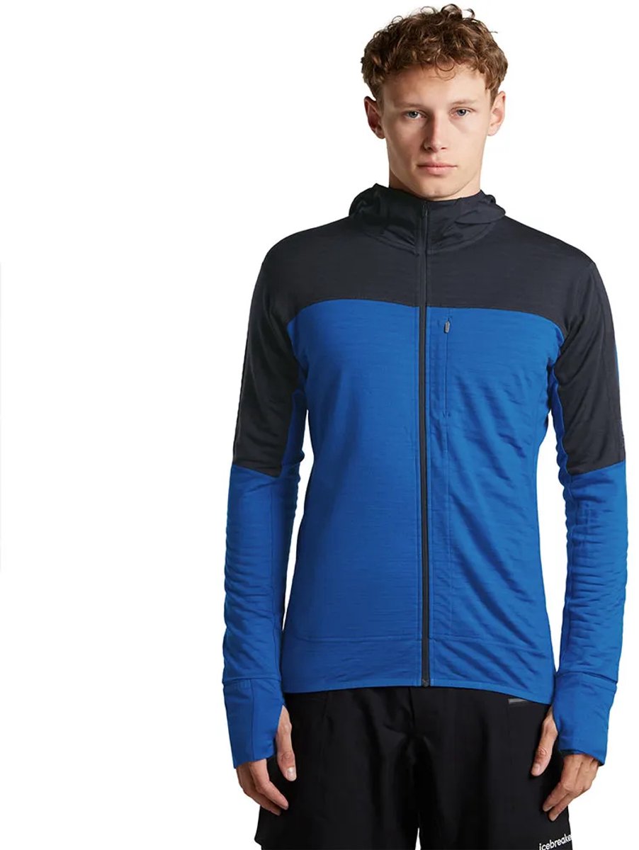 Icebreaker 300 Real Descender Sweatshirt Met Rits Blauw M Man