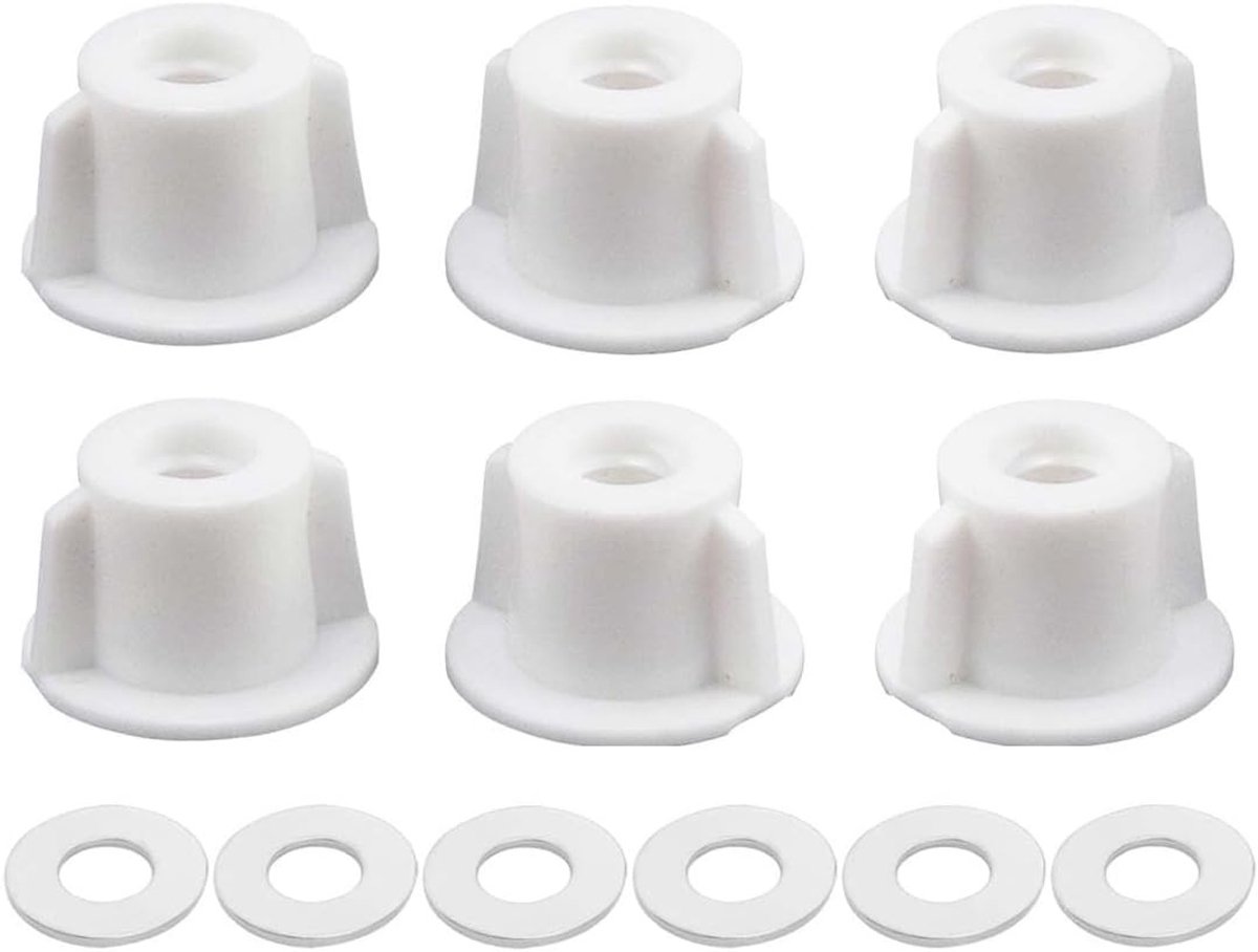 Vervangend Achterdeksel voor Toiletbril, Geschikt voor 6 mm Schroeven, Set van 6 Stuks, Duurzaam en Gebruiksvriendelijk