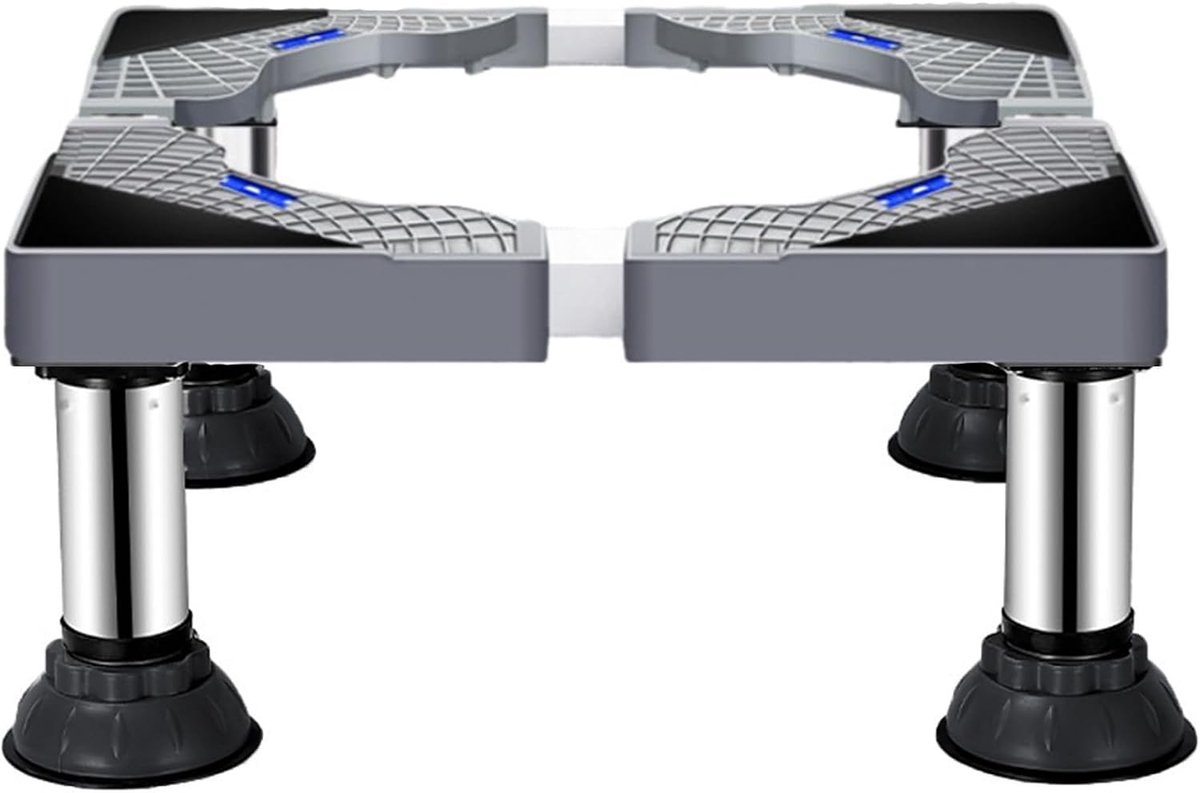 Universele Stapelset voor Wasmachine en Droger, Verstelbare Koppeling met Ratchet Touw, Ideaal voor Ruimtebesparing en Stabiliteit (46-70 cm)
