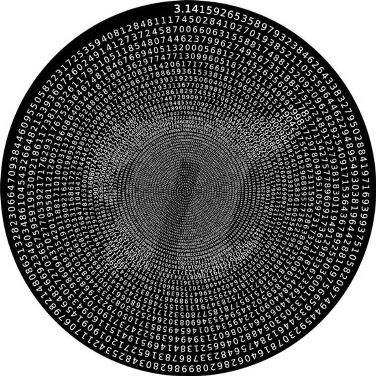 Ronde Cijfer Puzzel - Wiskunde Puzzelstuk - Hersenkraker Maken - Zwart Wit Ontwerp - 67x67 cm - Zwart Wit
