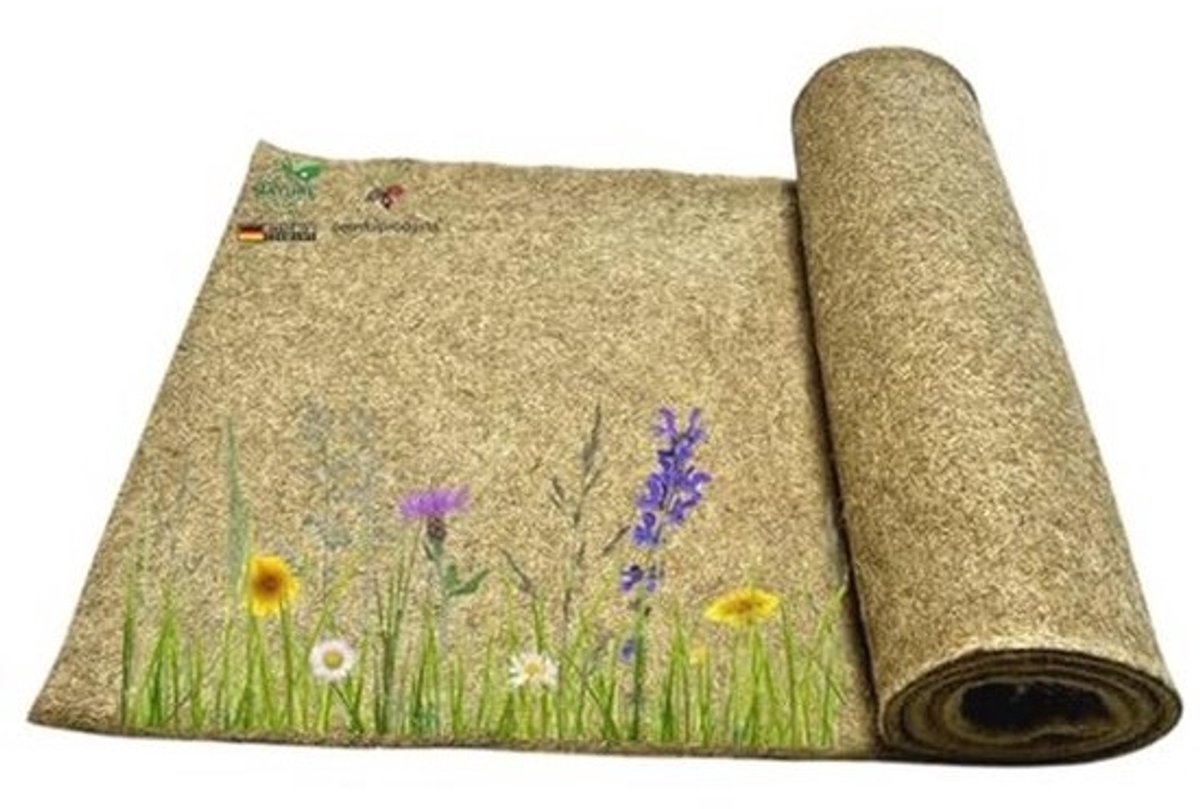 Henneptapijt voor Knaagdieren - 100% Natuurlijke Bodembedekking, 120 x 60 cm, Verpakking van 3 Stuks