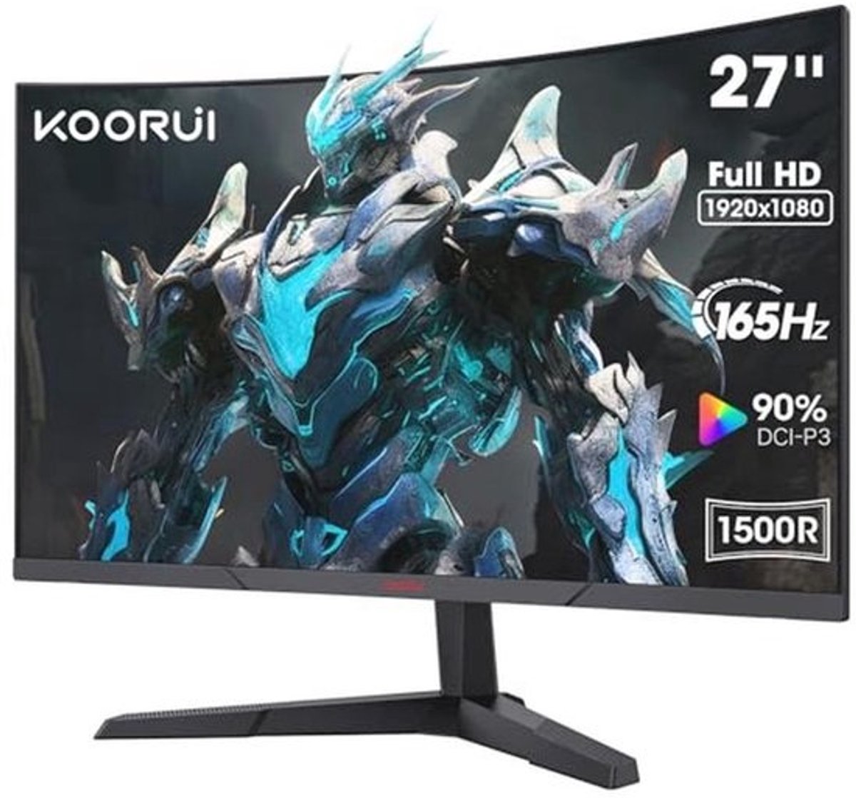 27 inch gebogen gamingmonitor met FHD 1080p, 1ms responstijd en 180Hz verversingssnelheid