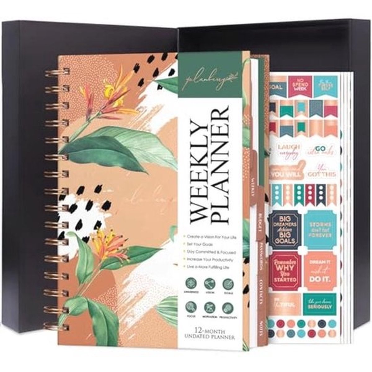 Ongedateerde Wekelijkse Planner - Premium Life Organizer & Budgetplanner voor Tijdbeheer en Doelen