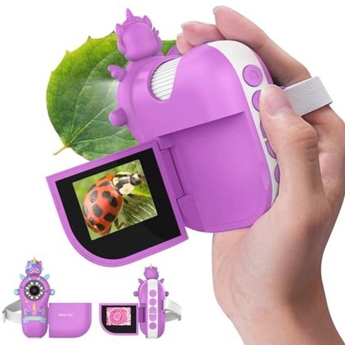 Handheld digitale microscoop voor kinderen - 4K draagbare vergroting tot 1000X met LCD-scherm en USB-verbinding