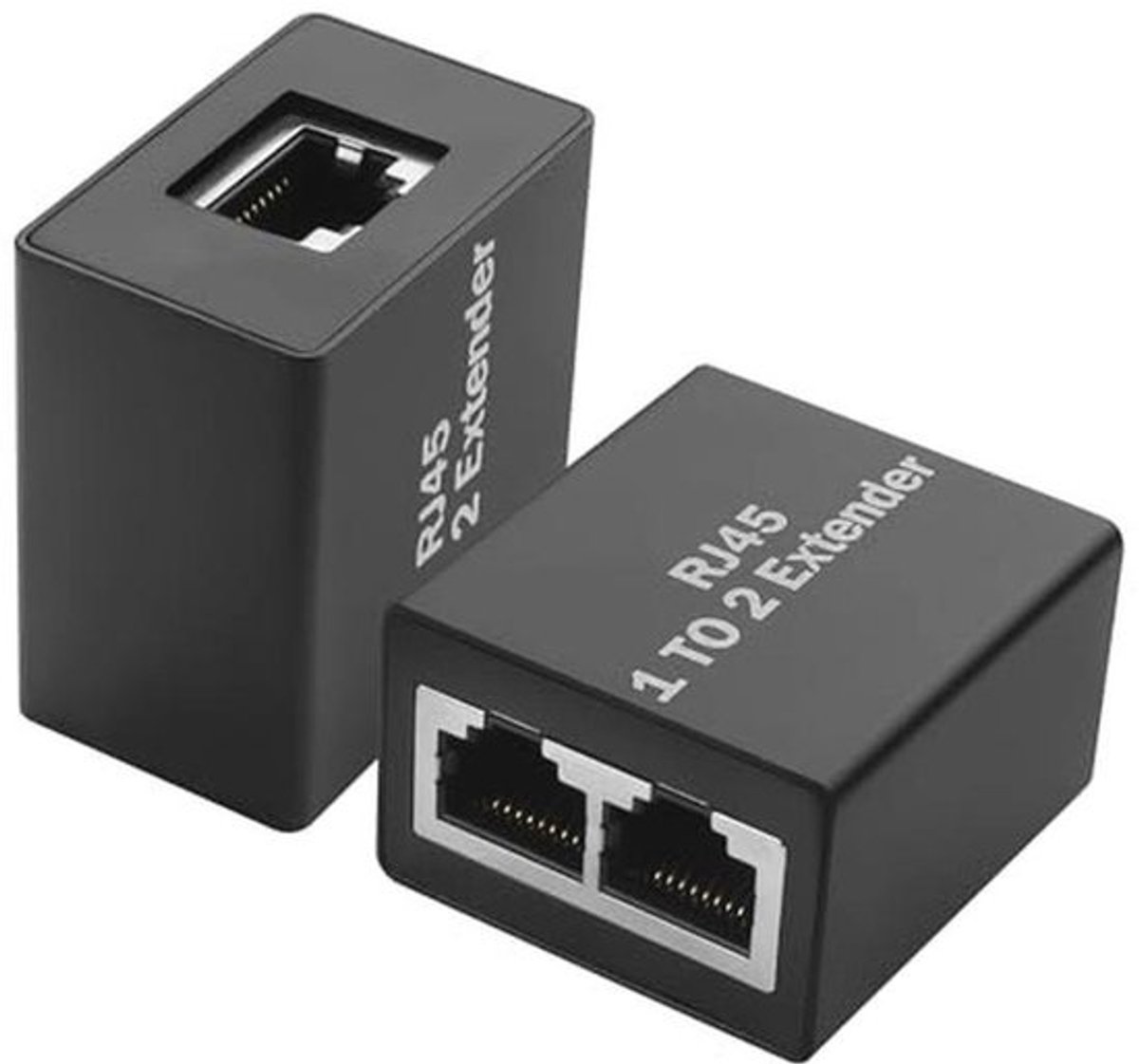 Ethernet Splitter Adapter 1 naar 2 RJ45 Netwerk Extender voor Cat5e/Cat6/Cat8
