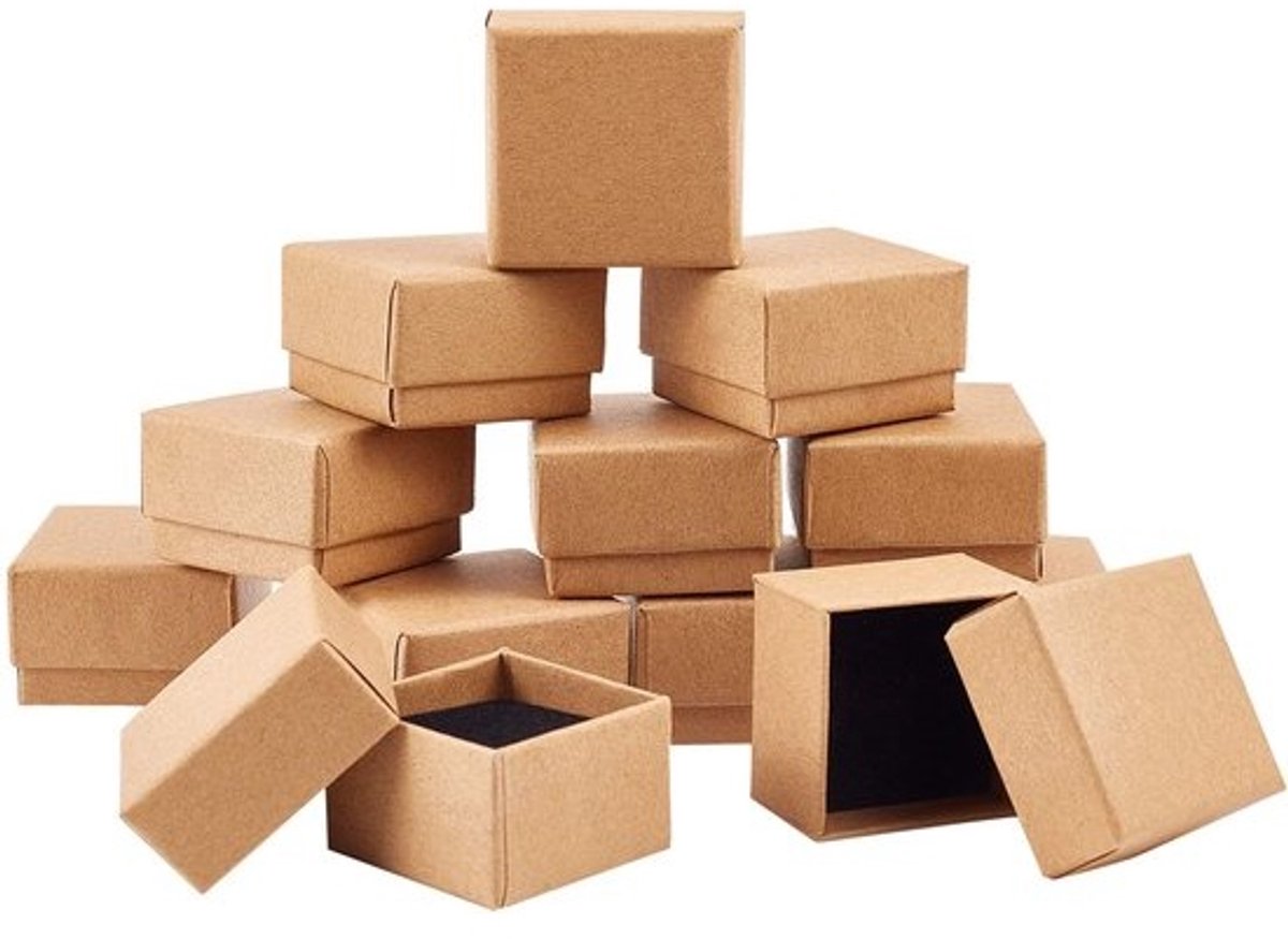 Juwelendoosjes - 48 stuks - Ideaal voor sieraden - 4 x 4 x 2,8 cm - Perfect voor cadeauverpakking - Bescherm je sieraden