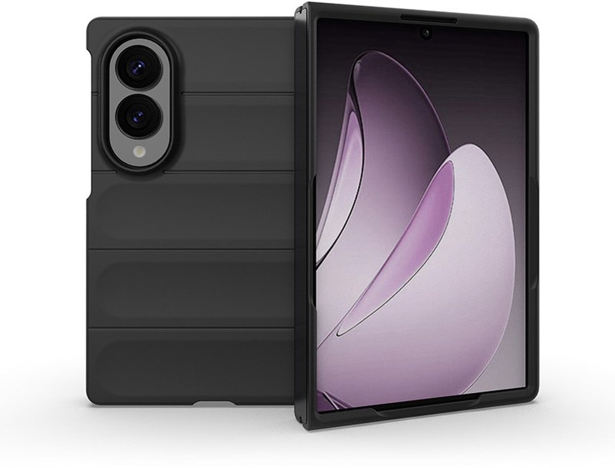 MobyDefend Hoesje - Geschikt voor Samsung Galaxy Z Fold 8 - TPU Gripcase - Zwart