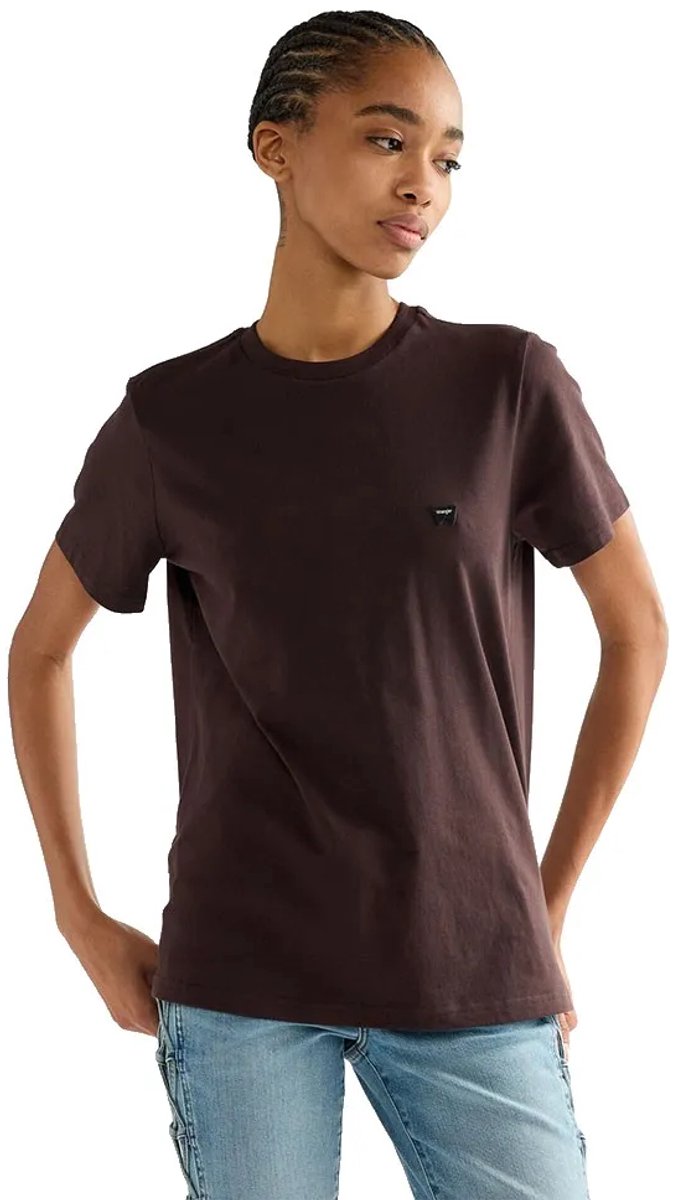 Wrangler Sign Off T-shirt Met Korte Mouwen Bruin L / 00 Vrouw