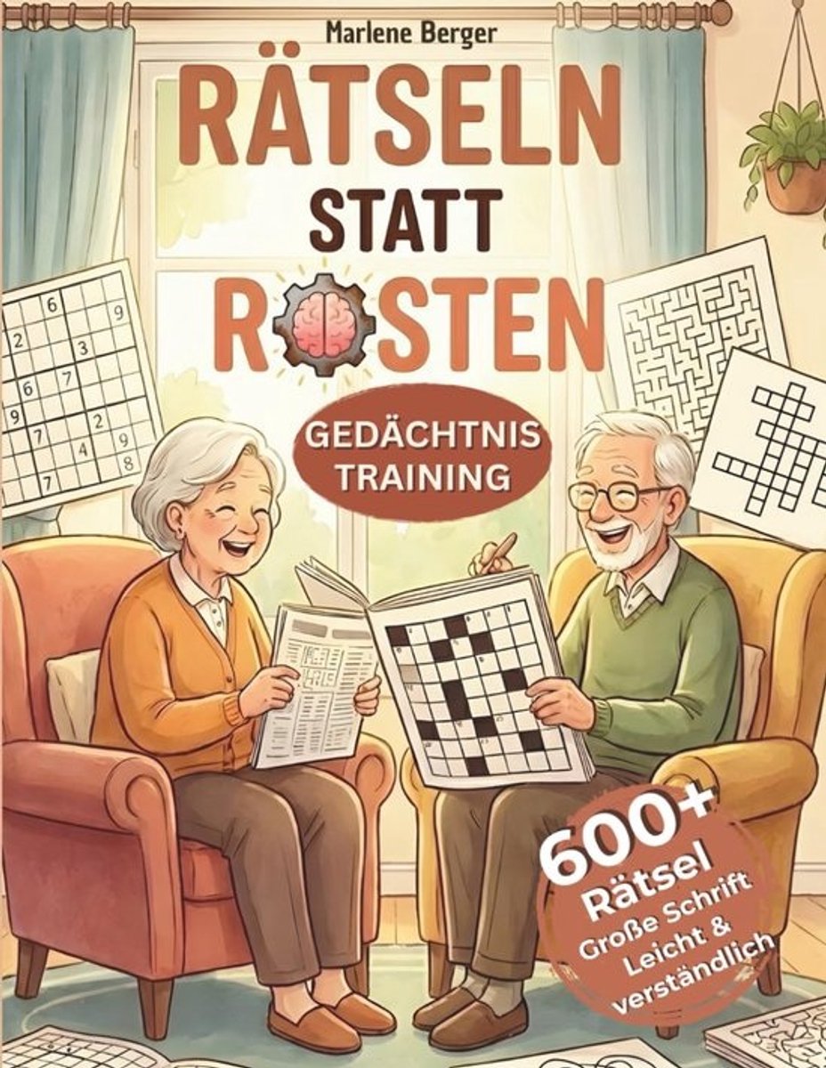 Groot Letter Puzzelboek voor Senioren: Meer dan 600 Nostalgische Kruiswoordraadsels en Geheugentraining