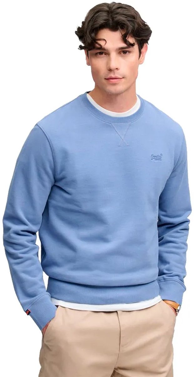 Superdry Trui Essential Logo Crew Sweatshirt M2013751a 2xe Colony Mannen Blauw