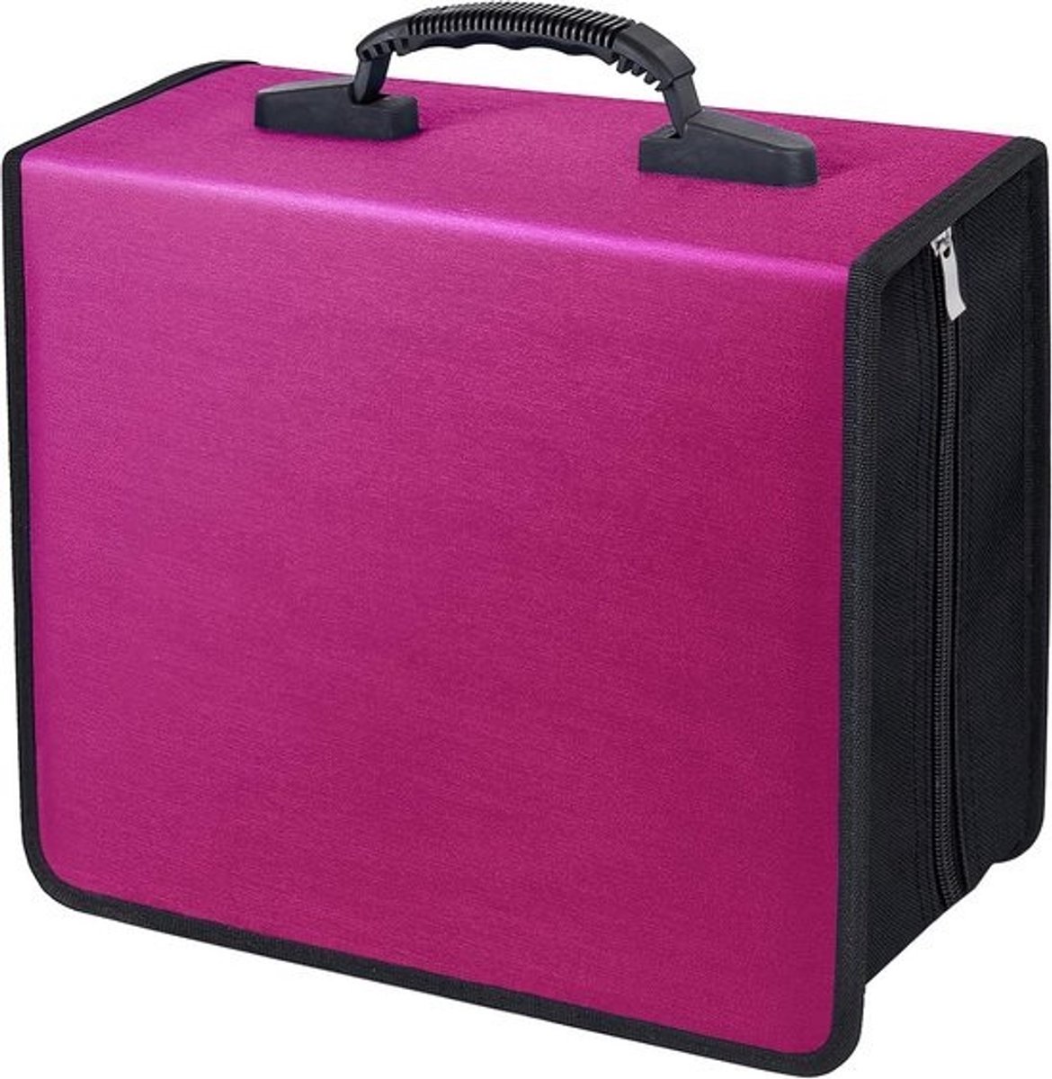 Cd/DVD-map - Albumbox Hoesjes - Opslag Media - Capaciteit 400 - 315 x 16 x 2896 cm - Roze