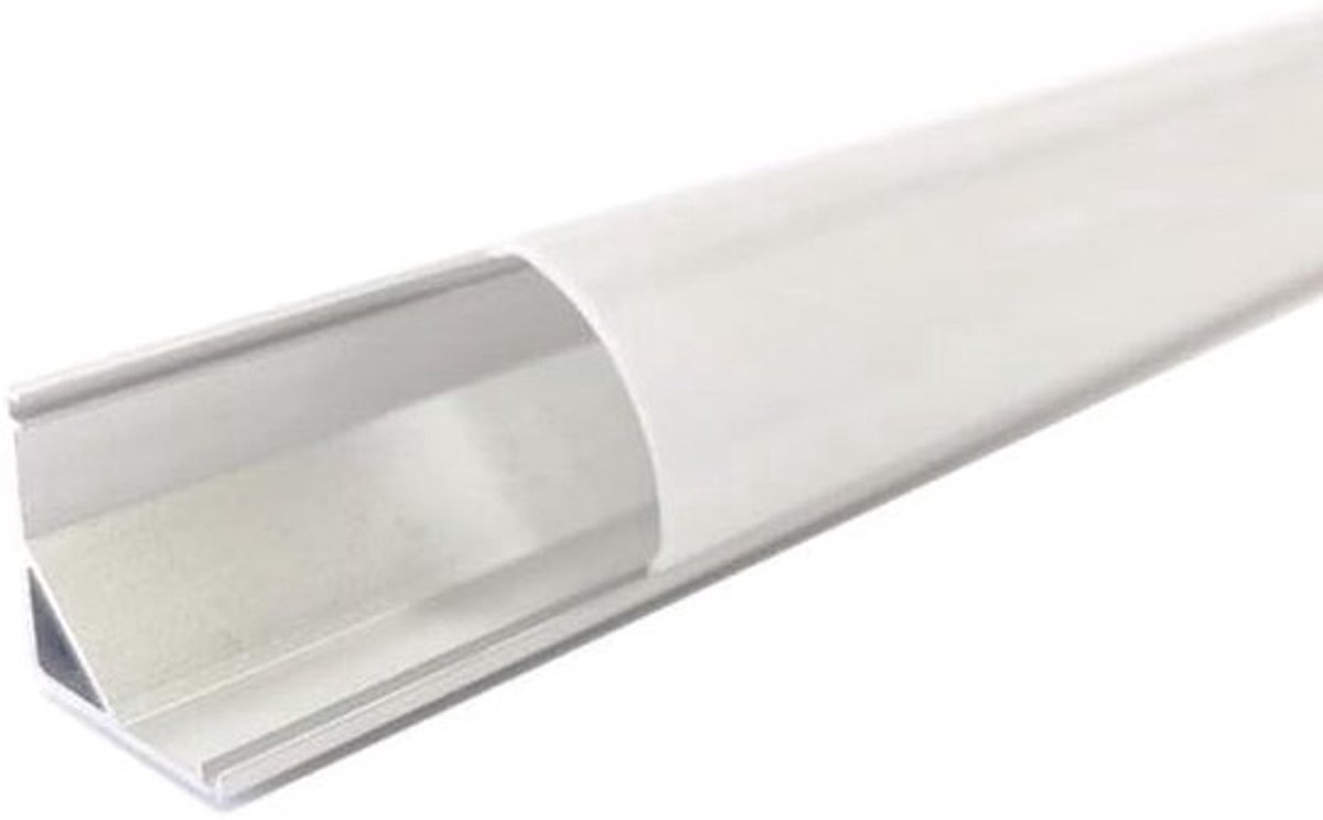Aluminium LED Strip Profiel Hoek 1 Meter met Melkglas Oppervlak voor Binnenverlichting