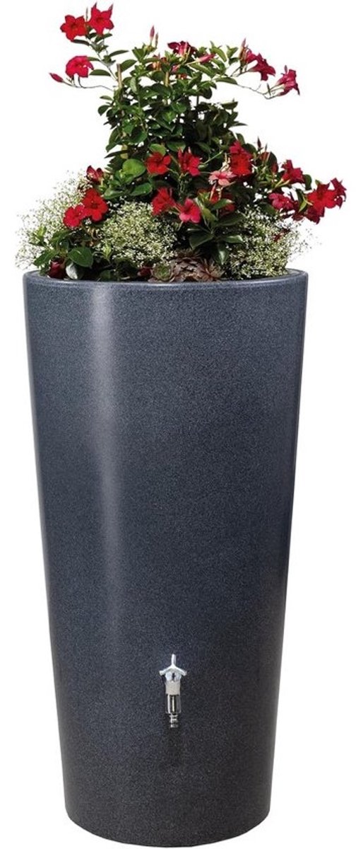 Regenton 210 Liter met Plantenbak in Natuursteenlook
