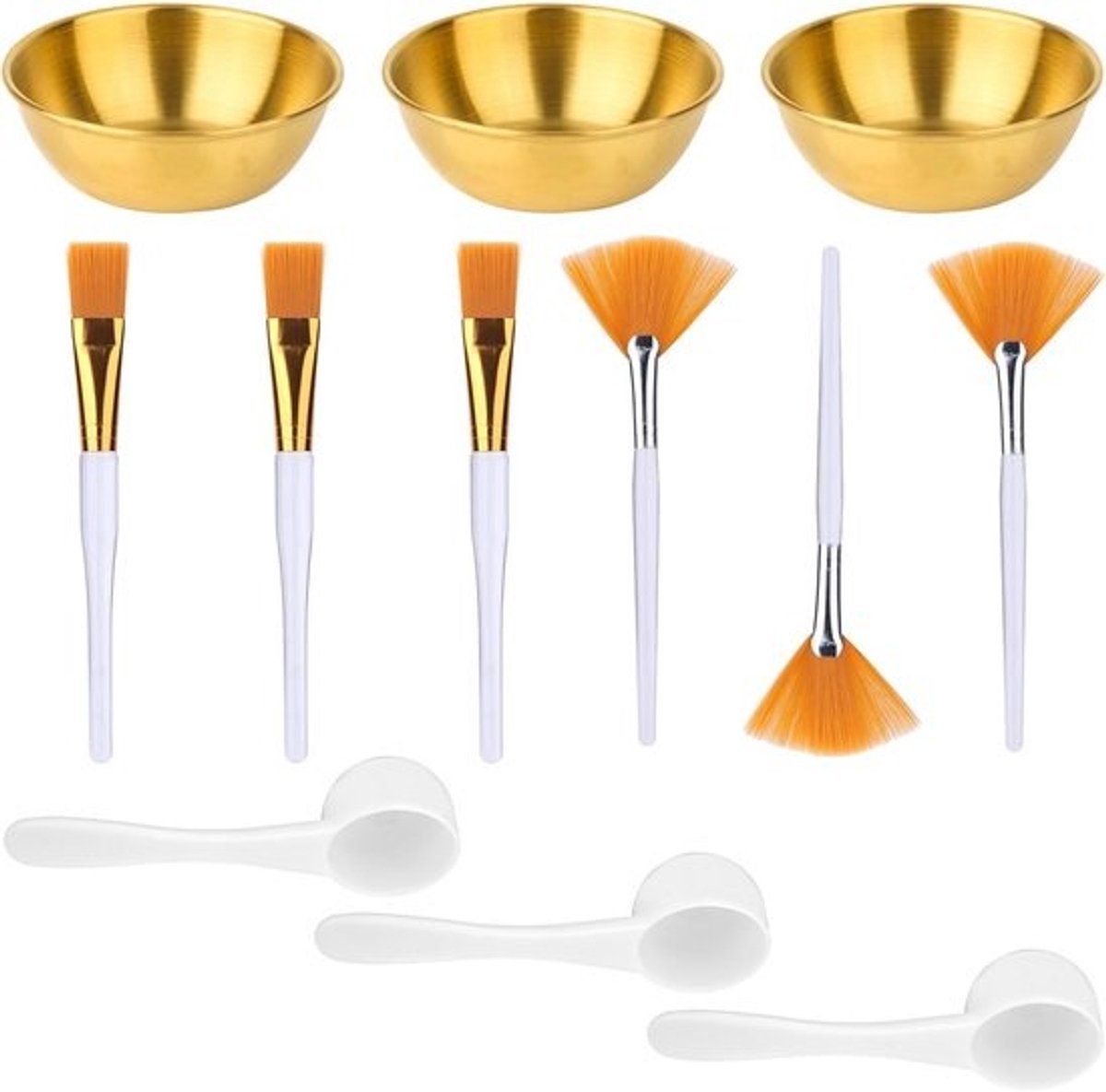12-Delige Set Professionele Tools voor Gezichtsmaskers en Cosmetica