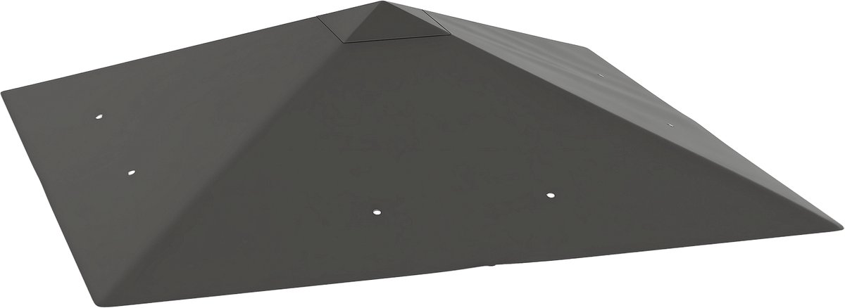 Vervangend dak voor een tuinpaviljoen van 3 x 3 m - waterafstotend tuinpaviljoendak UPF30+ - vervangende hoes van Oxford - stof - 370 g/m² - grijs