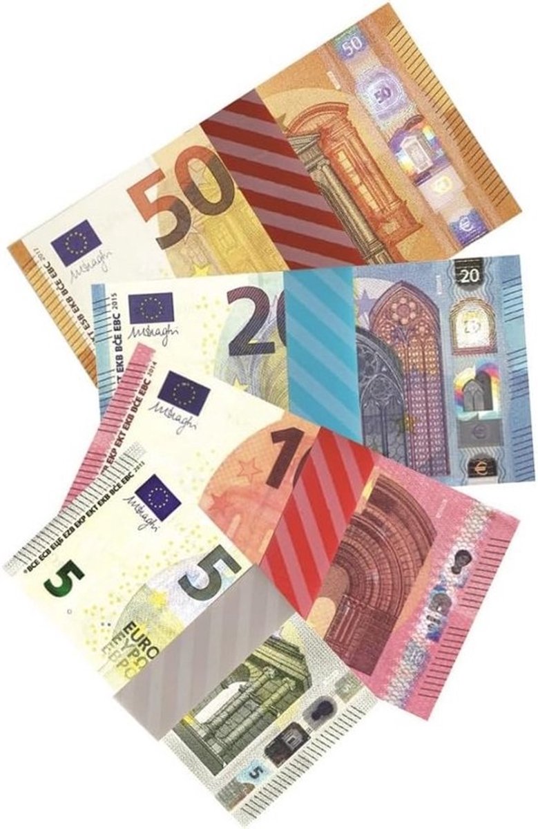 100x Bankbiljet Bandjes voor 50 Euro Briefgeld Bundels