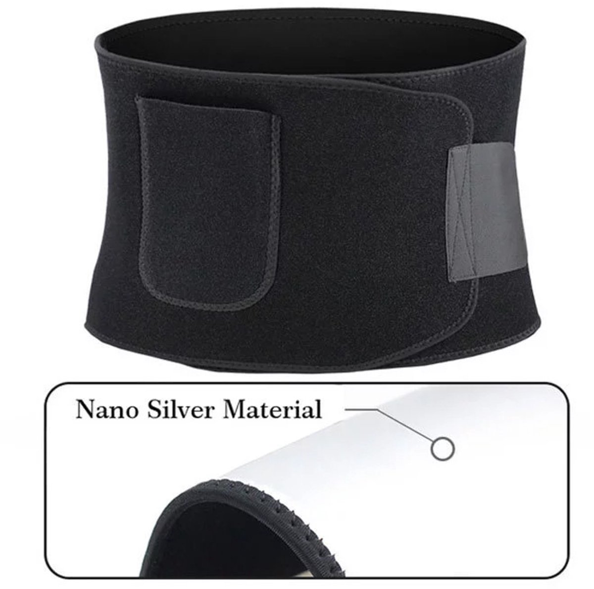 Men & Women Waist Belt Weight Loss Fat Burning Gym Bodice,Met zak, maat S (105 cm)