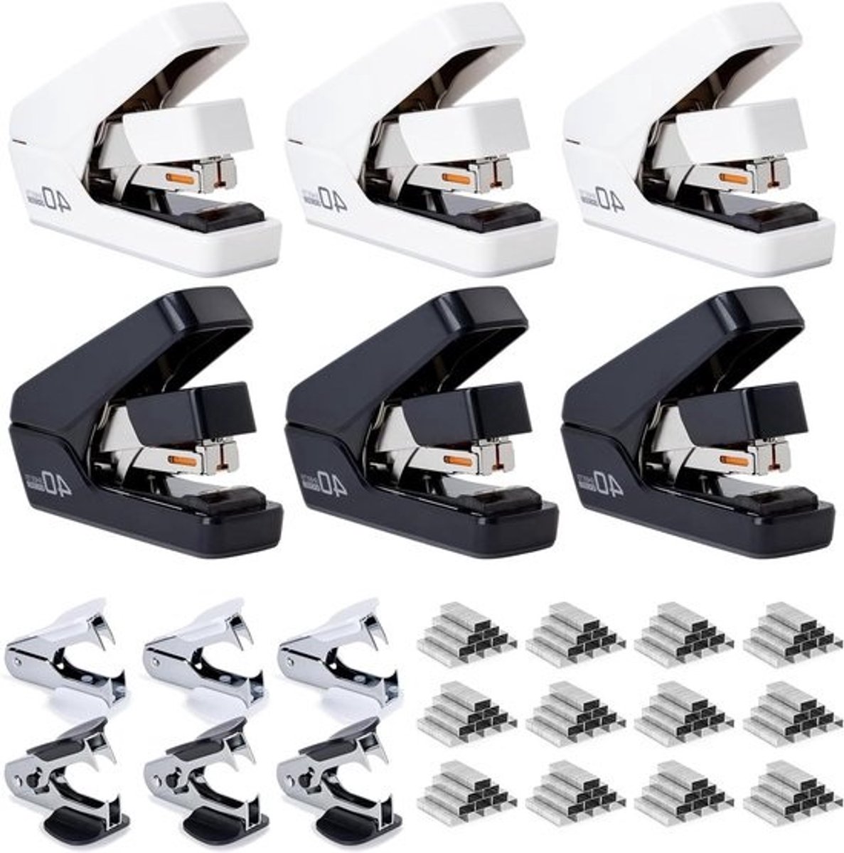 Nietmachine Set - Bureau Nietmachine - Documenten Ordenen - 80% Minder Inspanning - 40 Vel Capaciteit - Wit & Zwart