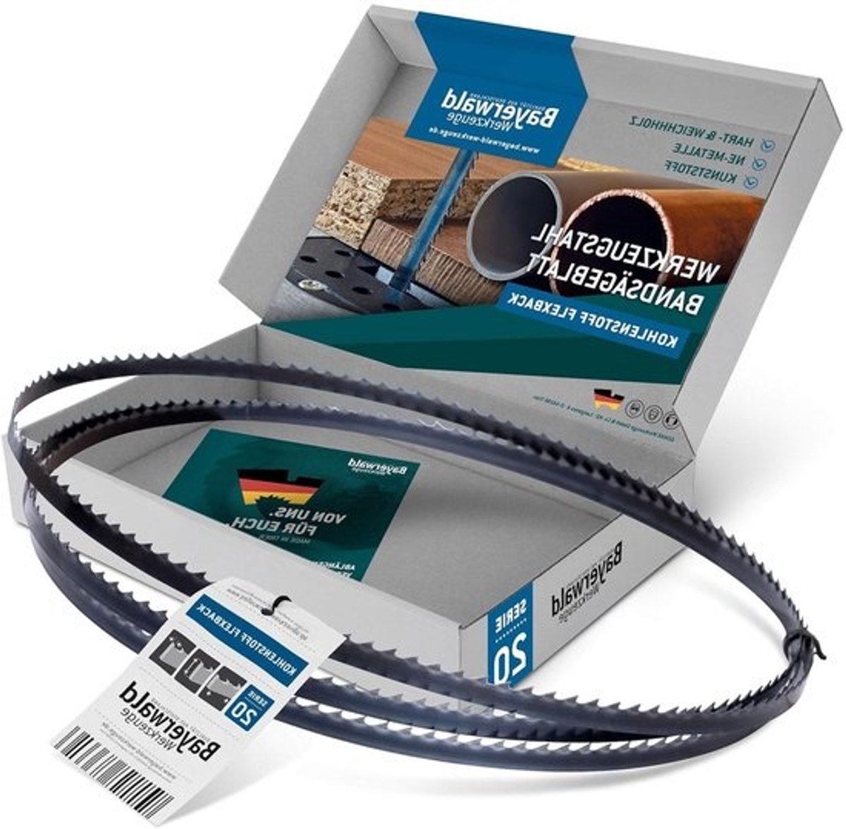 Bandsaw Blade - Lintzaagblad Zaaglint - Hout Zagen - Flexibele Rug - 1400 x 3 x 0.5 mm - Zilver
