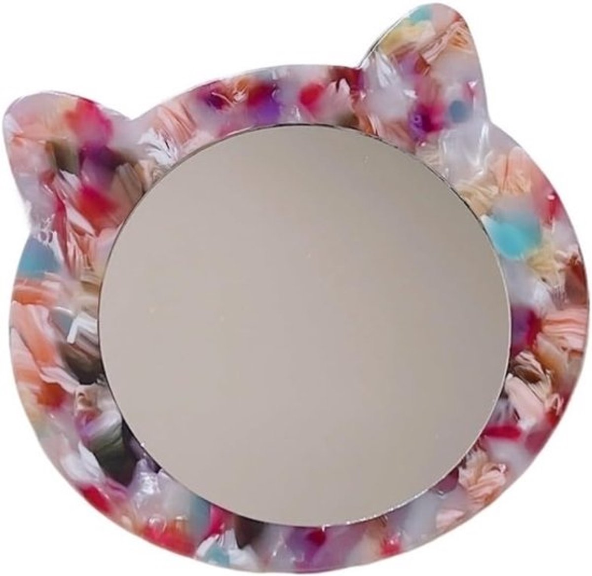 Make-up spiegel - Compacte spiegel - Snel bijwerken - Bloemvormig ontwerp - 7 cm - Meerdere kleuren