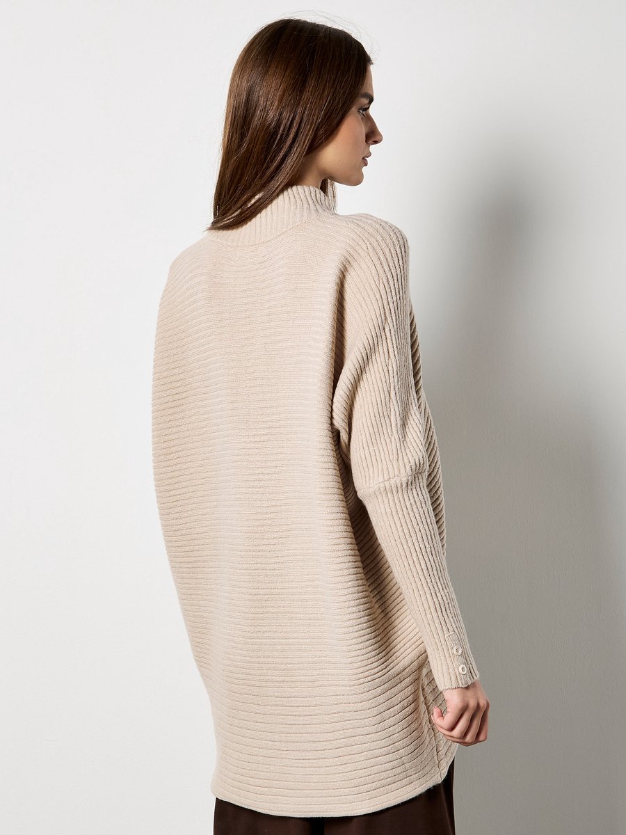 Oversized trui met chevronpatroon