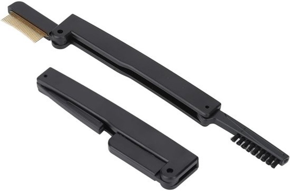 Wimper En Brow Kam - Wenkbrauw Borstel - Schoonheid Verzorging - Opvouwbaar Dubbelzijdig - 13.5 cm Lengte