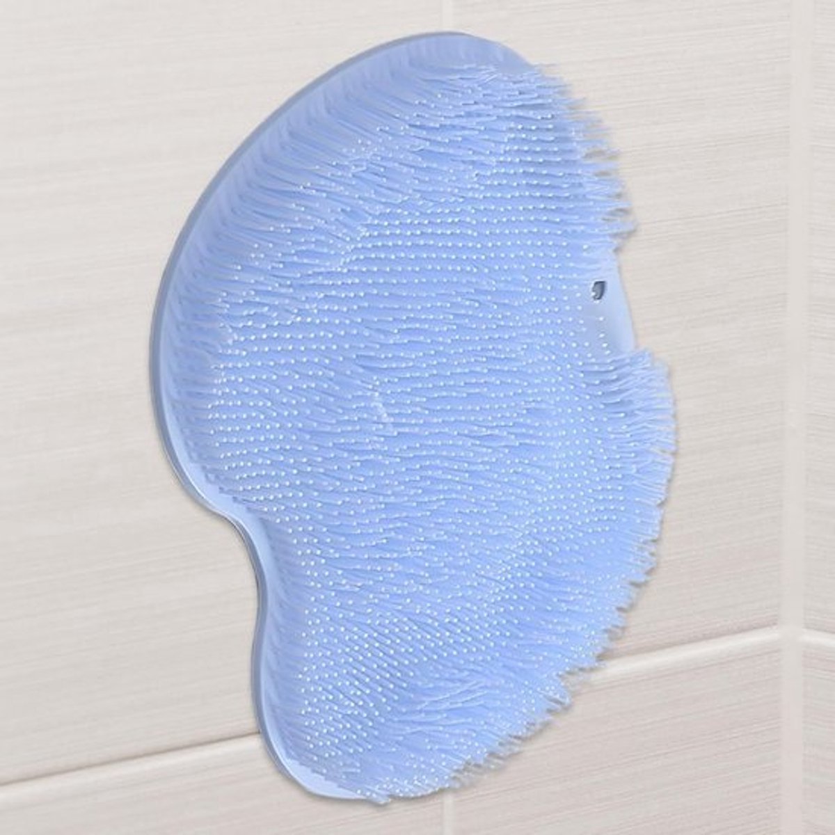 Voet Scrub Mat - Douche Rugschrobber - Voeten Reinigen - Antislip Zuignapbasis - 30x25 cm - Blauw