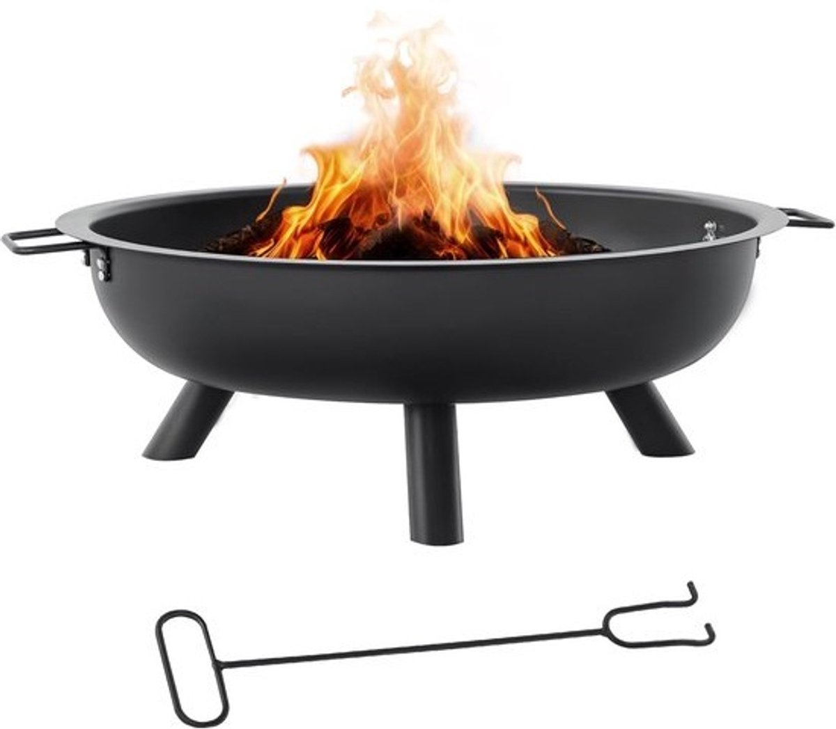Ronde Buiten Vuurkorf met Pook - 63 cm