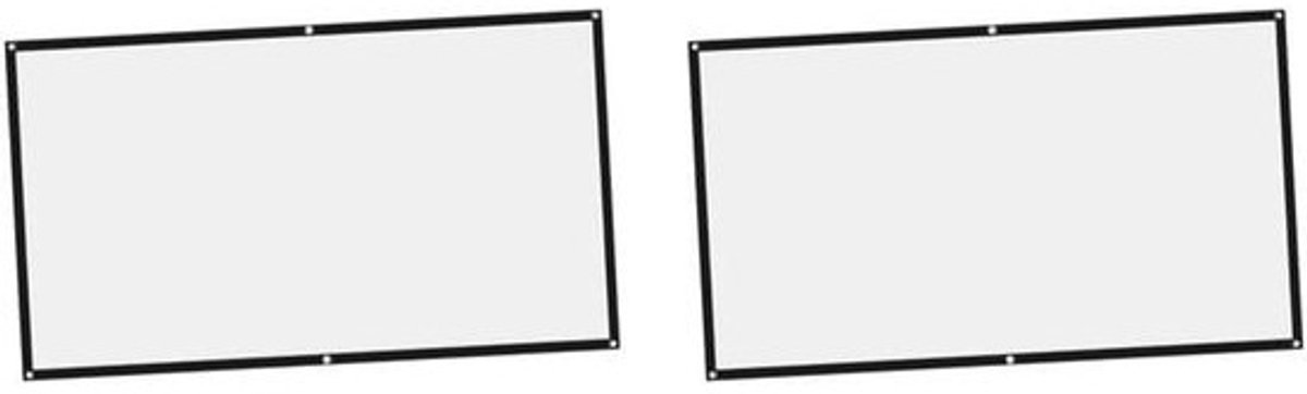 Projectiescherm Set - Opvouwbaar Doek - Home Cinema - HD Kwaliteit - 72 inch - Wit
