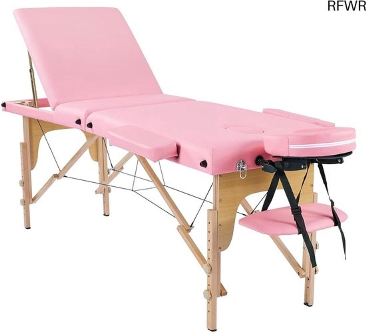 RFWR® Draagbare 3-zones Massagestoel – Verstelbare Massagetafel voor Fysiotherapie en Spa